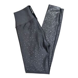 Peloton Women's S Show Up Sparkle Leggings Grey Silver